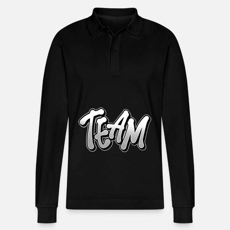 Team - Stanley/Stella Unisex Bio-Langarm-Poloshirt Prepster - Schwarz