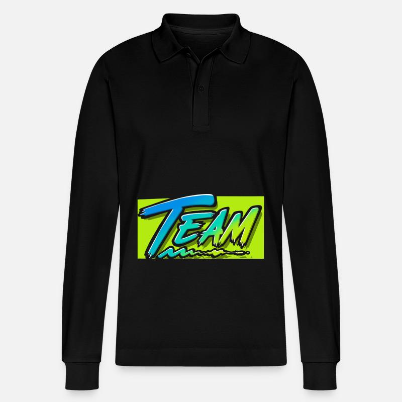 Team - Stanley/Stella Unisex Bio-Langarm-Poloshirt Prepster - Schwarz