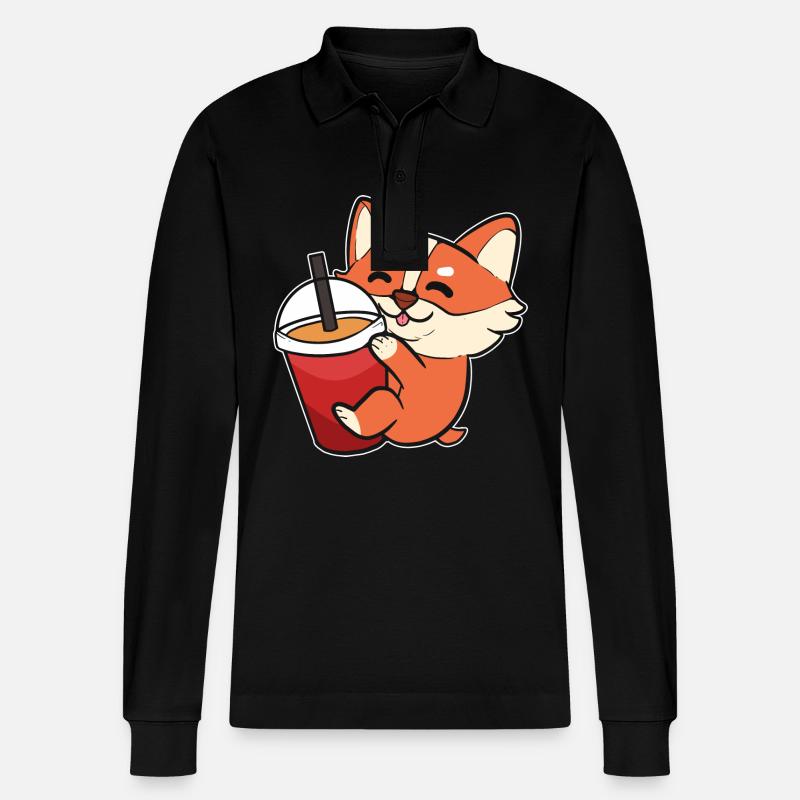 Corgi - Stanley/Stella Unisex Bio-Langarm-Poloshirt Prepster - Schwarz