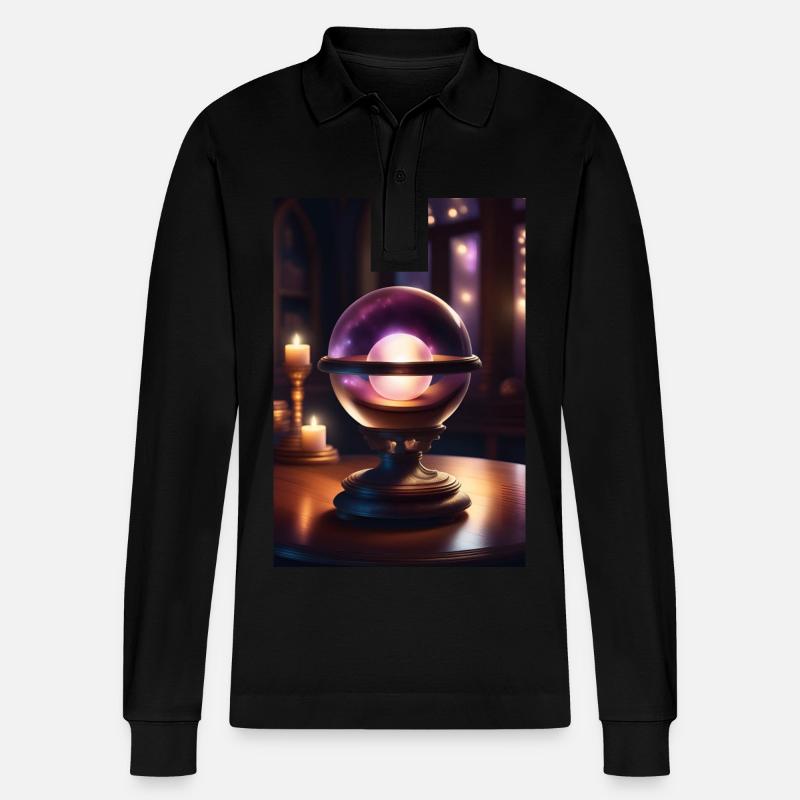 Boule de cristal magique - Polo à manches longues bio PREPSTER Stanley/Stella Unisexe - noir