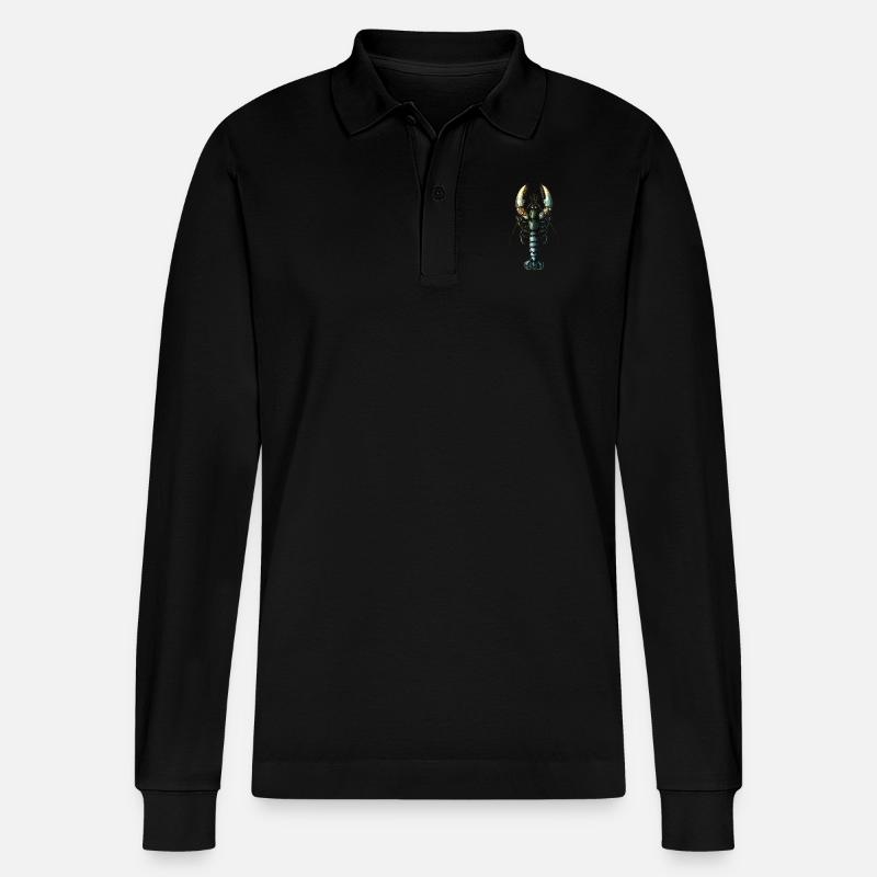 Hummer - Stanley/Stella Unisex Bio-Langarm-Poloshirt Prepster - Schwarz