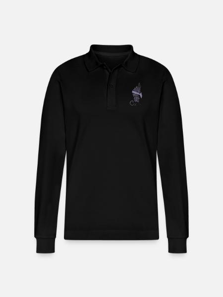 Corsica - Stanley/Stella Organic Unisex Long-Sleeved Polo Shirt Prepster - black