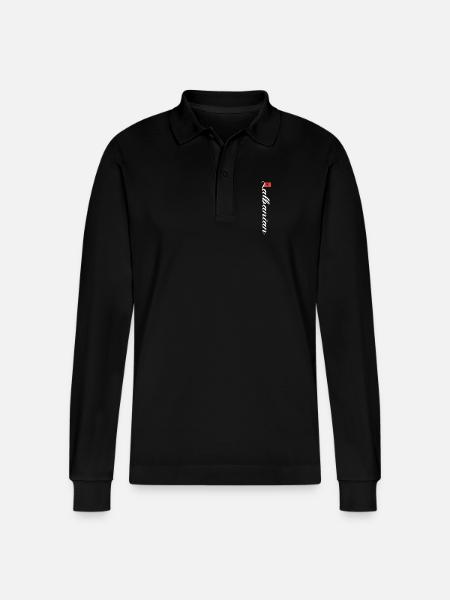 Albania - Stanley/Stella Organic Unisex Long-Sleeved Polo Shirt Prepster - black