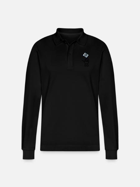 Argentina Bebé Fútbol Fan - Stanley/Stella Organic Unisex Long-Sleeved Polo Shirt Prepster - black