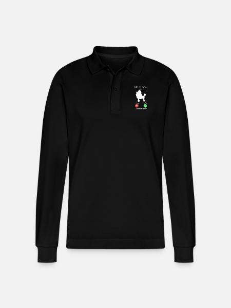Geschenk Anruf Pudel ruft - Stanley/Stella Unisex Bio-Langarm-Poloshirt Prepster - Schwarz
