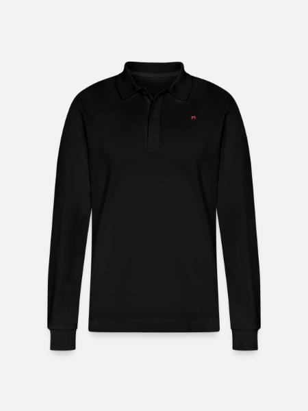 Rote Bierpong Becher - Stanley/Stella Unisex Bio-Langarm-Poloshirt Prepster - Schwarz
