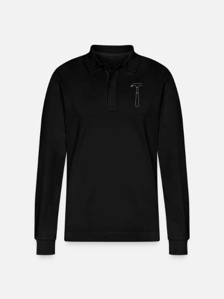 hammer - Stanley/Stella Organic Unisex Long-Sleeved Polo Shirt Prepster - black