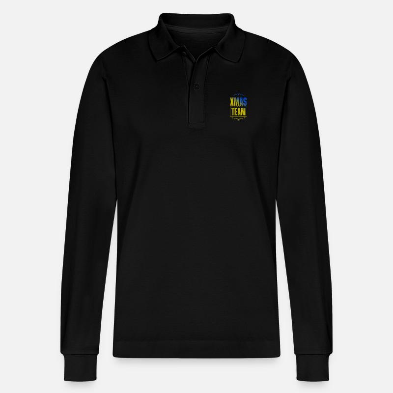 Xmas Crew - Stanley/Stella Unisex Bio-Langarm-Poloshirt Prepster - Schwarz