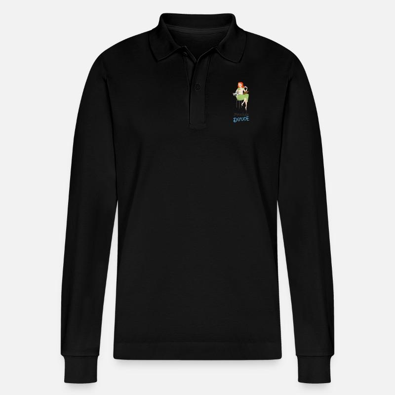 Süßeste Mom - Stanley/Stella Unisex Bio-Langarm-Poloshirt Prepster - Schwarz