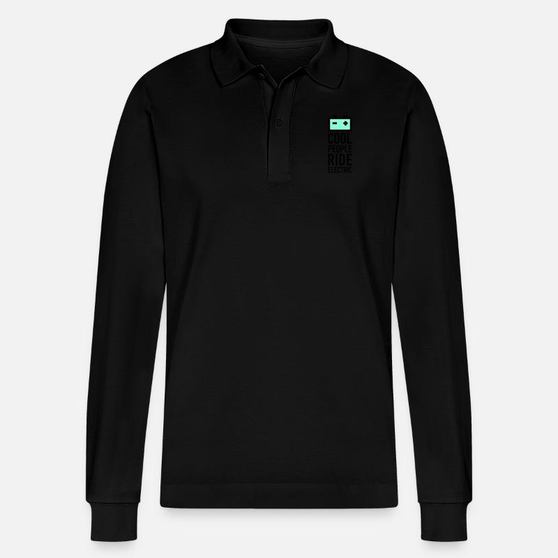 batery_2f - Stanley/Stella Unisex Bio-Langarm-Poloshirt Prepster - Schwarz