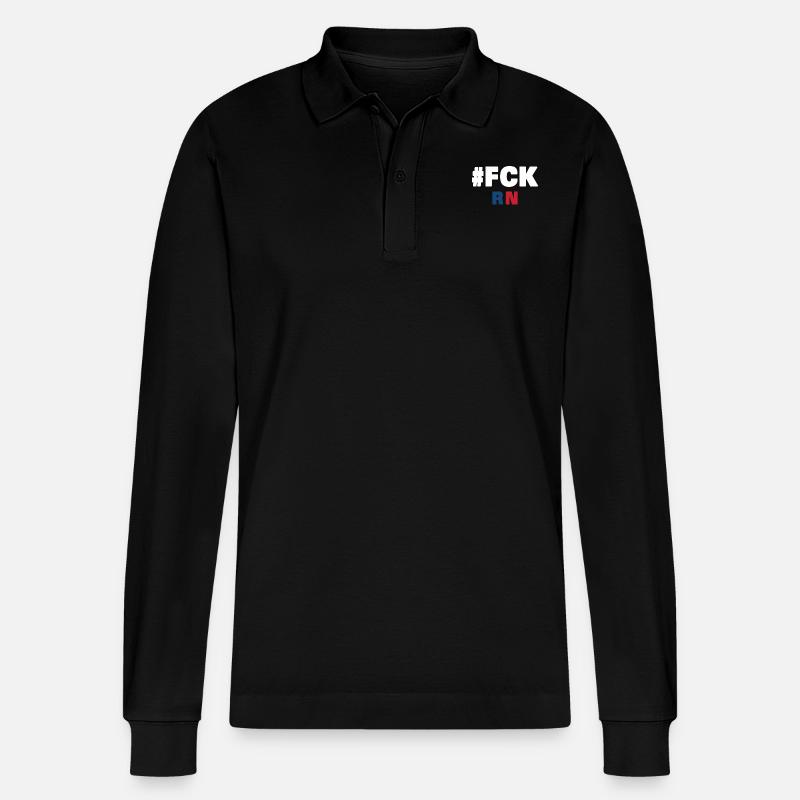 Fck rn - Stanley/Stella Unisex Bio-Langarm-Poloshirt Prepster - Schwarz