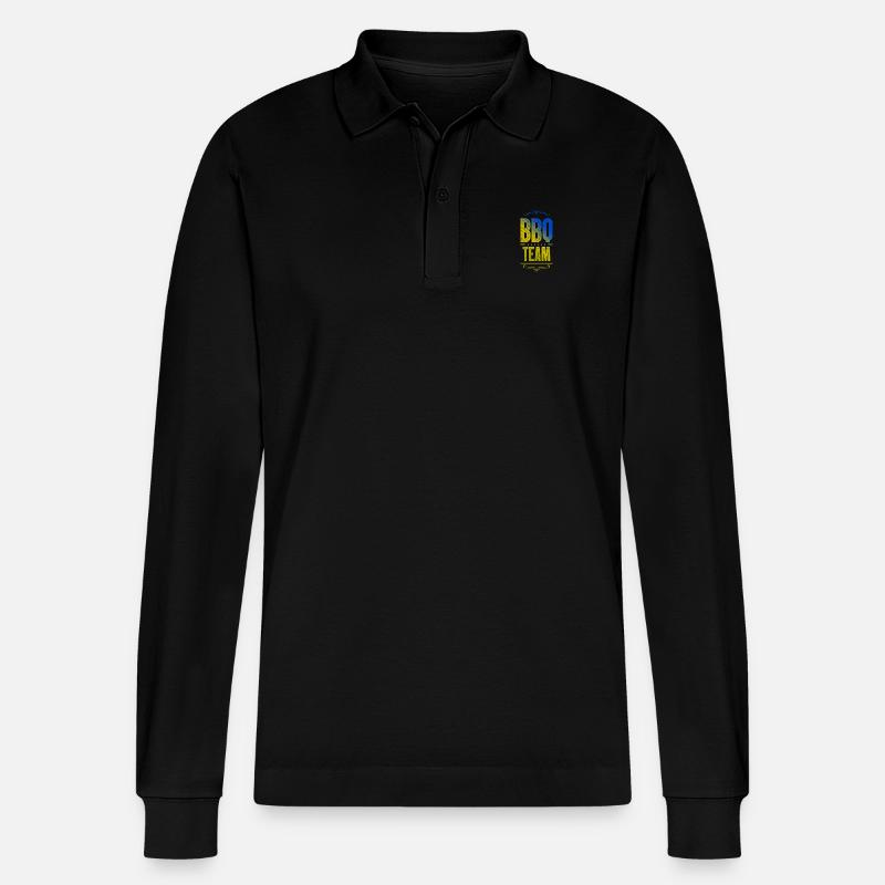 Bbq Crew - Stanley/Stella Unisex Bio-Langarm-Poloshirt Prepster - Schwarz