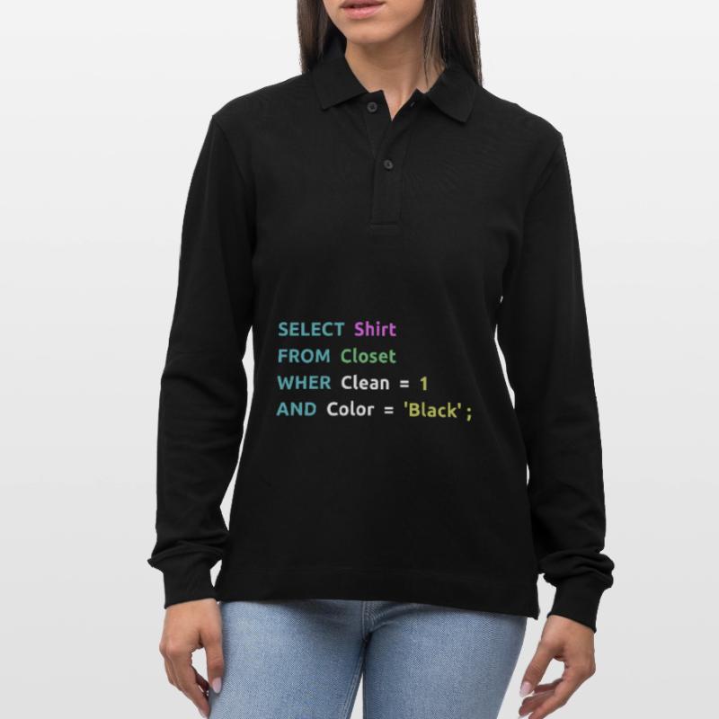 Idée cadeau Nerd Computer Work Computer Work Coder Polo à manches longues bio PREPSTER Stanley/Stella Unisexe