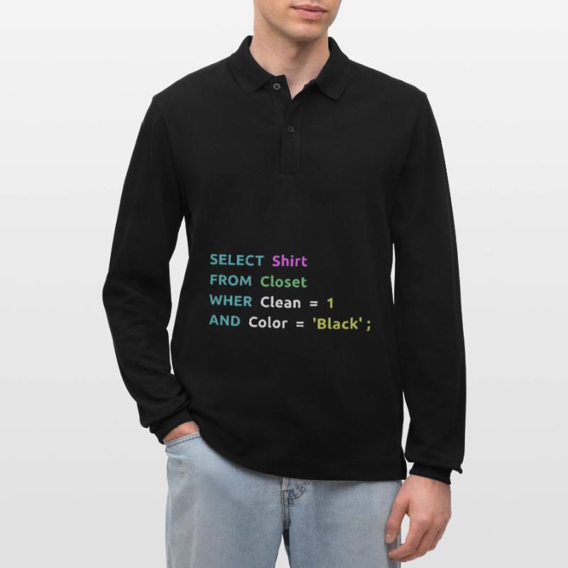 Nerd Computer Computerarbeit Coder Geschenkidee Stanley/Stella Unisex Bio-Langarm-Poloshirt Prepster