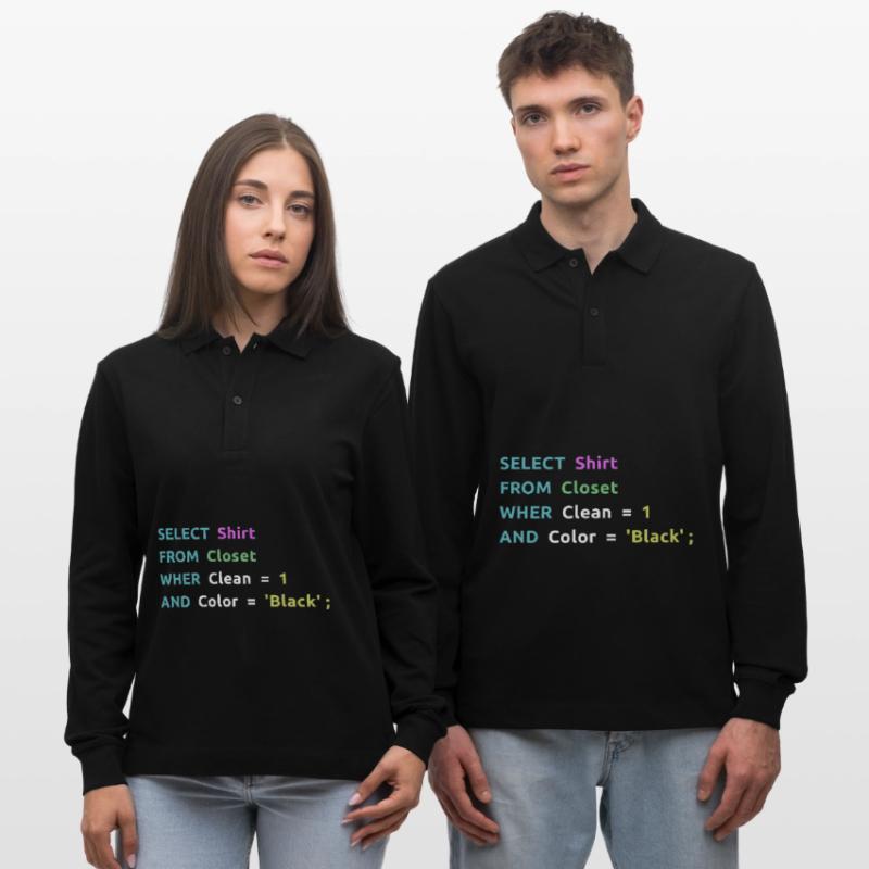 Nerd Computer Computerarbeit Coder Geschenkidee Stanley/Stella Unisex Bio-Langarm-Poloshirt Prepster