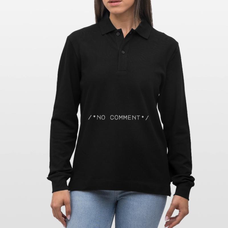 Computer Computer Work Coder Code Nerd IT Freak Stanley/Stella Organic Unisex Long-Sleeved Polo Shirt Prepster