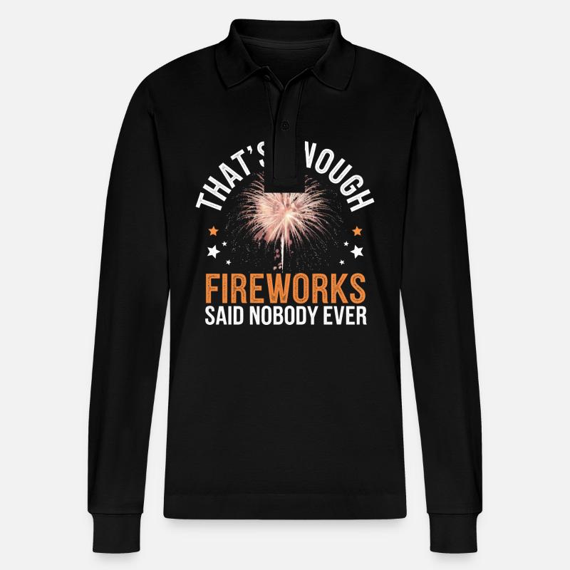 Pyrotechnics Fireworks Pyrotechnics - Stanley/Stella Organic Unisex Long-Sleeved Polo Shirt Prepster - black