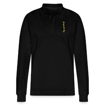 dortmund - Stanley/Stella Unisex Bio-Langarm-Poloshirt Prepster - Schwarz - Vorne - Anna (173cm) & Nico (186cm)