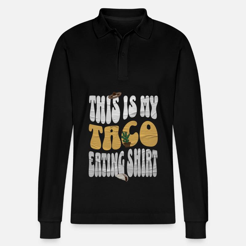 Taco - Stanley/Stella Unisex Bio-Langarm-Poloshirt Prepster - Schwarz