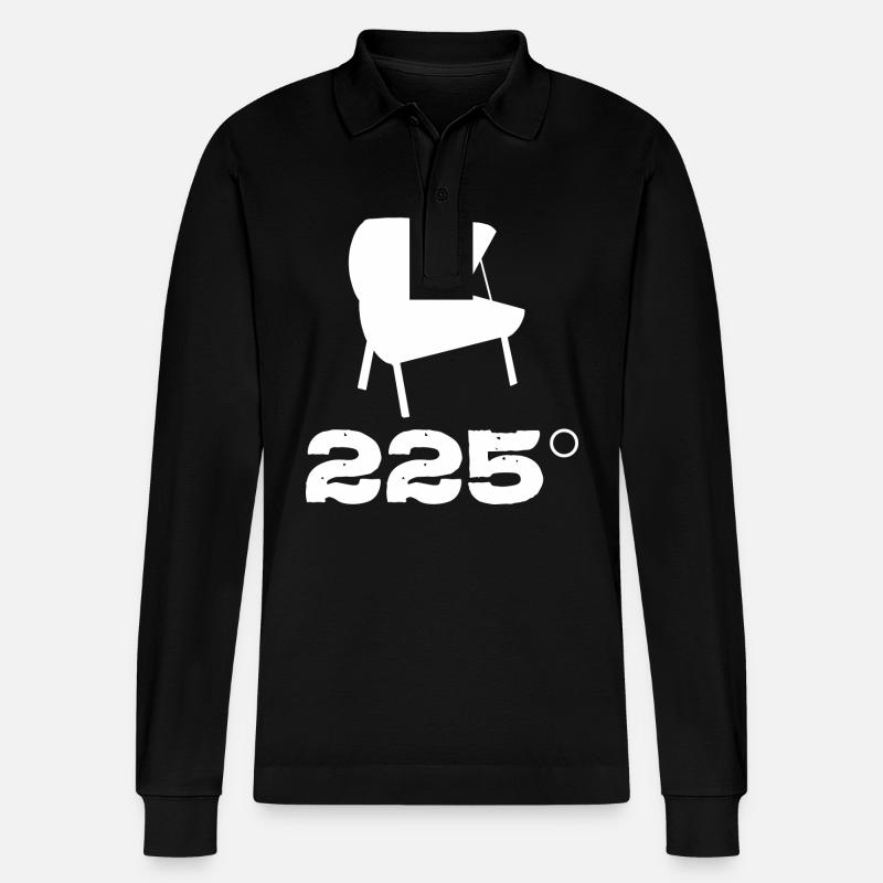 BBQ - Stanley/Stella Unisex Bio-Langarm-Poloshirt Prepster - Schwarz