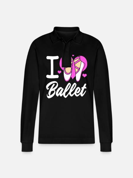 Ballet Ballet Dancer - Stanley/Stella Organic Unisex Long-Sleeved Polo Shirt Prepster - black
