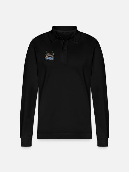Off-road vehicles - Stanley/Stella Organic Unisex Long-Sleeved Polo Shirt Prepster - black