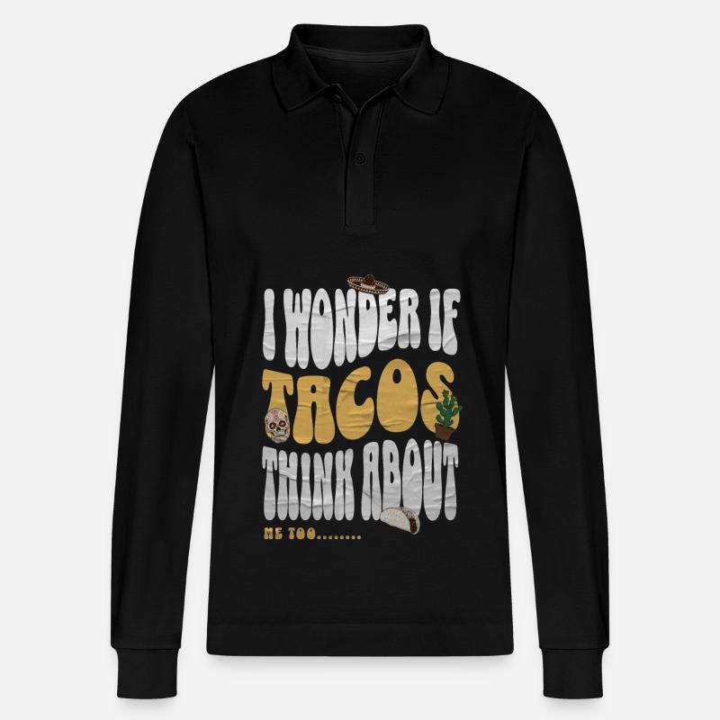 Taco - Stanley/Stella Unisex Bio-Langarm-Poloshirt Prepster - Schwarz