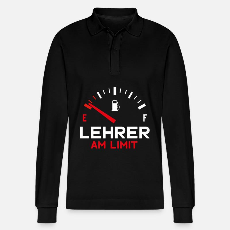 LEHRER AM LIMIT - Stanley/Stella Unisex Bio-Langarm-Poloshirt Prepster - Schwarz