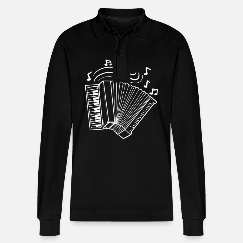 Accordéon - Polo à manches longues bio PREPSTER Stanley/Stella Unisexe - noir