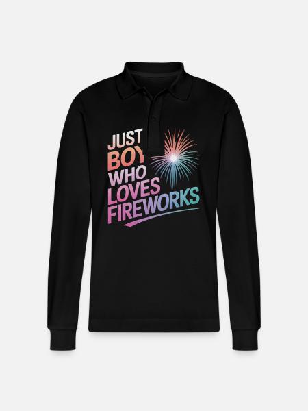 Pyrotechnics Fireworks Pyrotechnics - Stanley/Stella Organic Unisex Long-Sleeved Polo Shirt Prepster - black