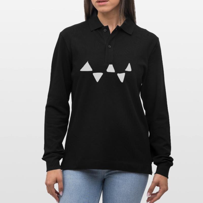 Triangular Pattern Triangular Shapes Stanley/Stella Organic Unisex Long-Sleeved Polo Shirt Prepster