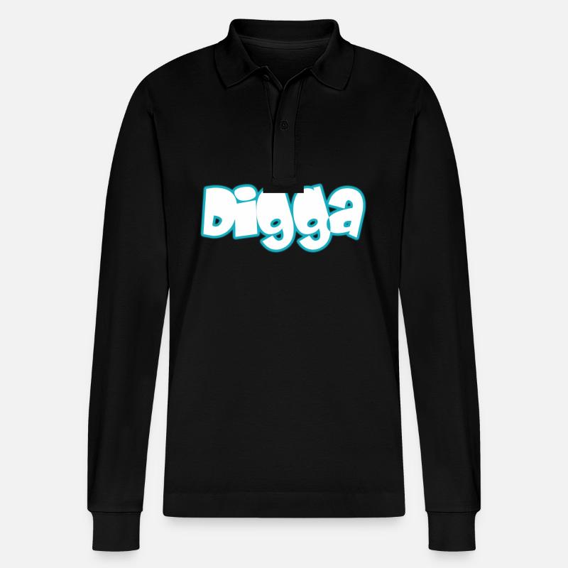 Digga - Stanley/Stella Unisex Bio-Langarm-Poloshirt Prepster - Schwarz