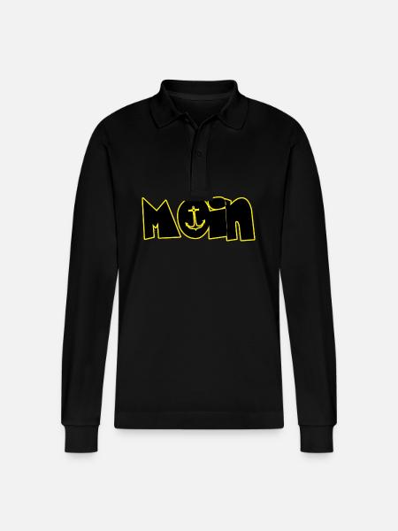 Ja Moin - Stanley/Stella Unisex Bio-Langarm-Poloshirt Prepster - Schwarz