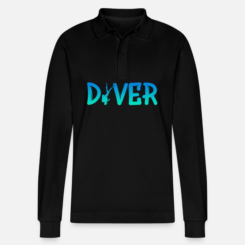 Diver - Stanley/Stella Unisex Bio-Langarm-Poloshirt Prepster - Schwarz