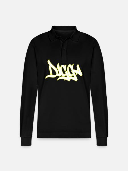 Digga - Stanley/Stella Unisex Bio-Langarm-Poloshirt Prepster - Schwarz