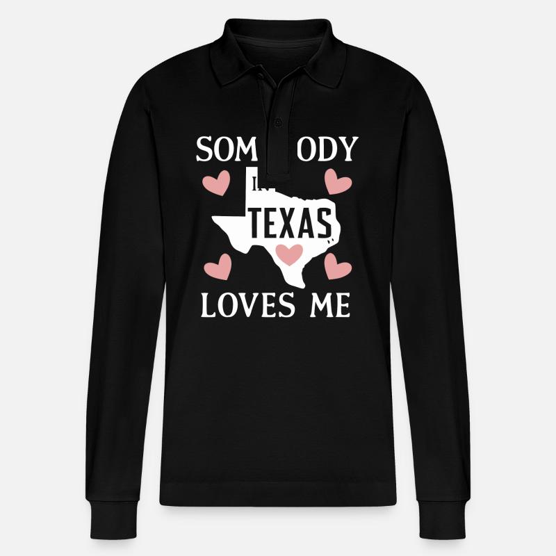 État du Texas Texans Texas - Polo à manches longues bio PREPSTER Stanley/Stella Unisexe - noir