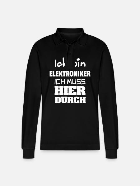 Occupation: Electronics technician - Stanley/Stella Organic Unisex Long-Sleeved Polo Shirt Prepster - black