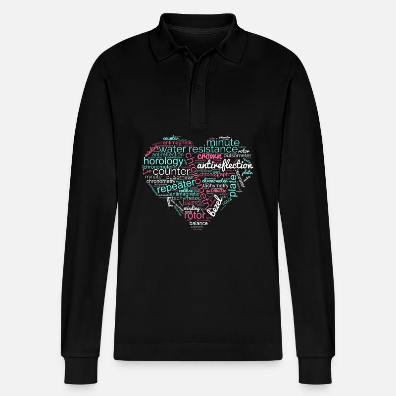 Uhrmacherkunst und Uhrmacherei - Stanley/Stella Unisex Bio-Langarm-Poloshirt Prepster - Schwarz