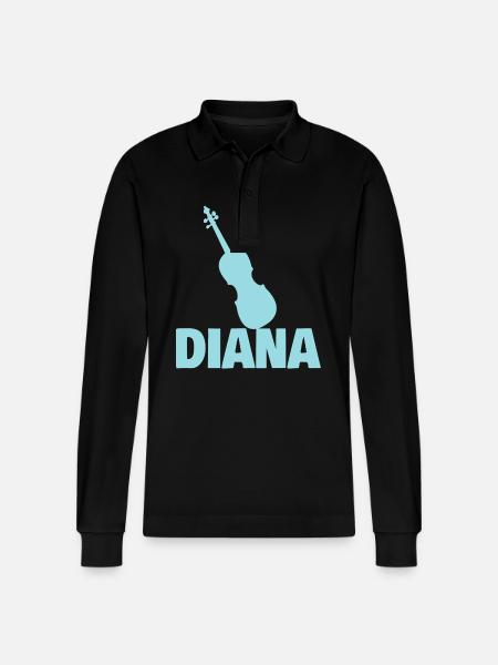 Diana - Stanley/Stella Organic Unisex Long-Sleeved Polo Shirt Prepster - black
