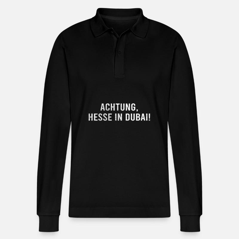 Attention, Hesse à Dubaï ! - Polo à manches longues bio PREPSTER Stanley/Stella Unisexe - noir
