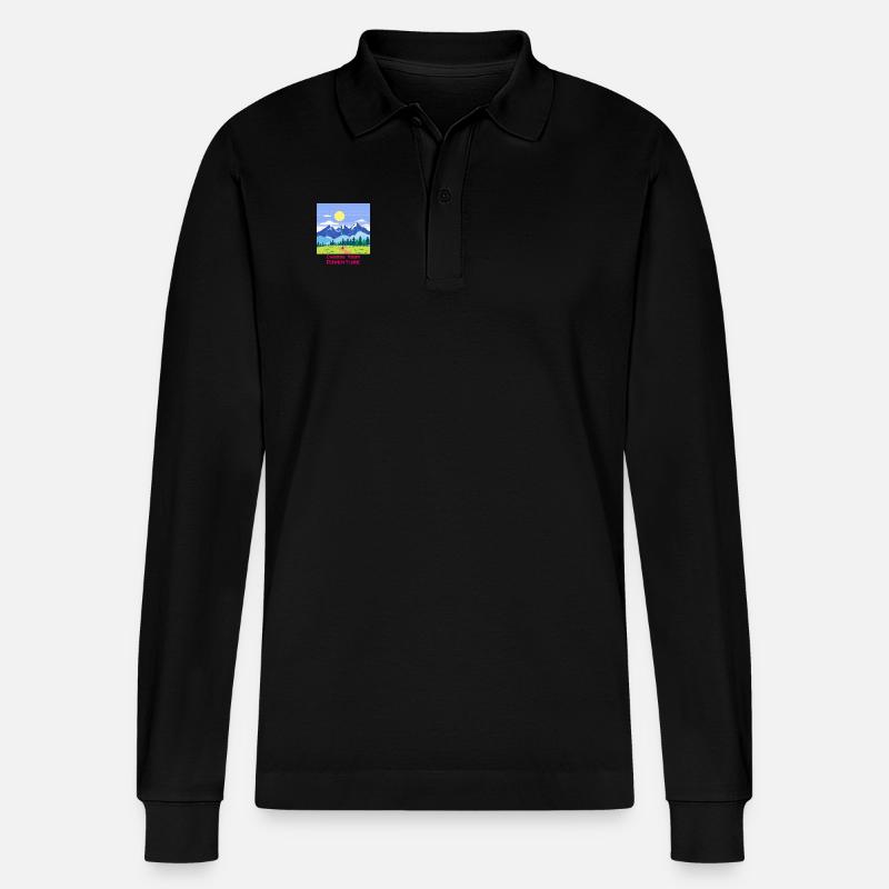 Retro Gaming Abenteuer - Stanley/Stella Unisex Bio-Langarm-Poloshirt Prepster - Schwarz
