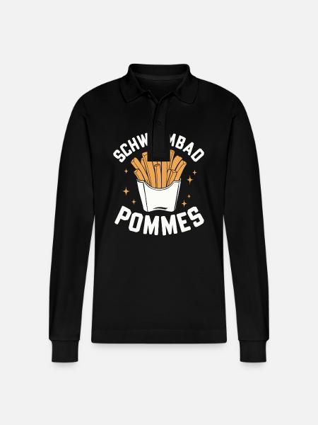 Frites, frites, restauration rapide - Polo à manches longues bio PREPSTER Stanley/Stella Unisexe - noir