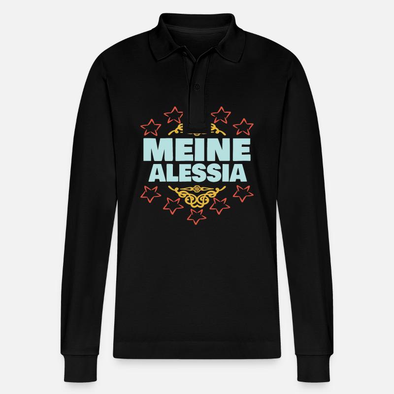 Mädchen Alessia - Stanley/Stella Unisex Bio-Langarm-Poloshirt Prepster - Schwarz