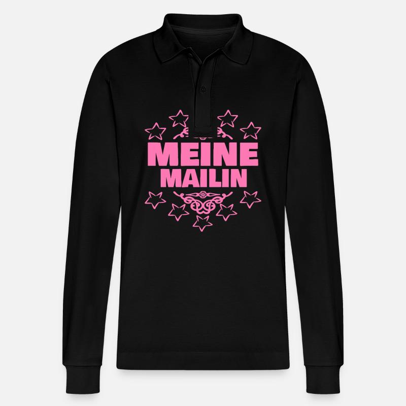 Mädchen Mailin - Stanley/Stella Unisex Bio-Langarm-Poloshirt Prepster - Schwarz