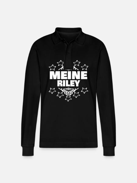 Maedchen Riley - Stanley/Stella Unisex Bio-Langarm-Poloshirt Prepster - Schwarz