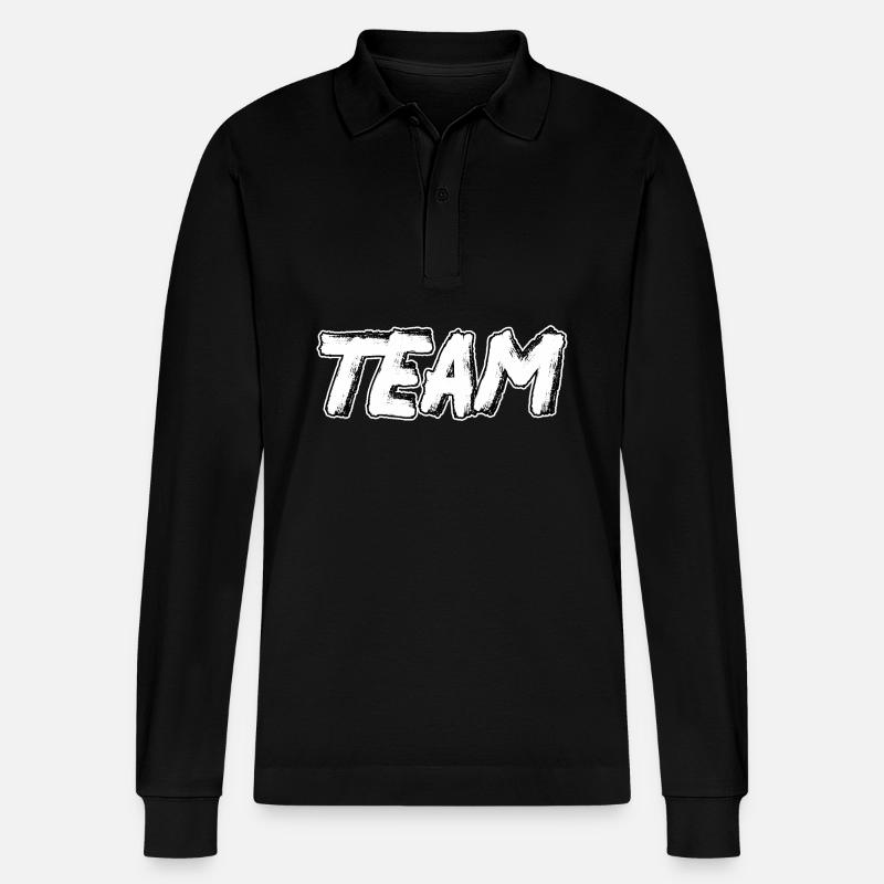 Team, #team - Stanley/Stella Unisex Bio-Langarm-Poloshirt Prepster - Schwarz