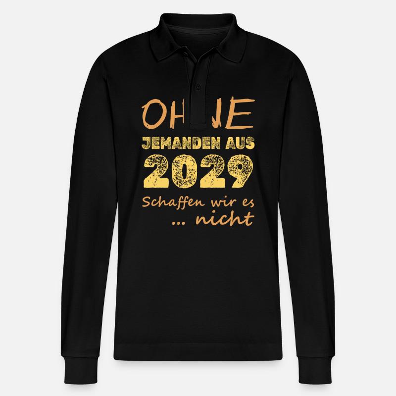 Schaffen 2029 - Stanley/Stella Unisex Bio-Langarm-Poloshirt Prepster - Schwarz