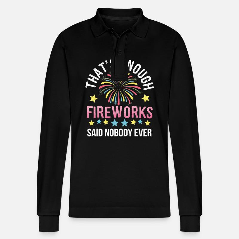 Pyrotechniker Feuerwerk Pyrotechnik - Stanley/Stella Unisex Bio-Langarm-Poloshirt Prepster - Schwarz