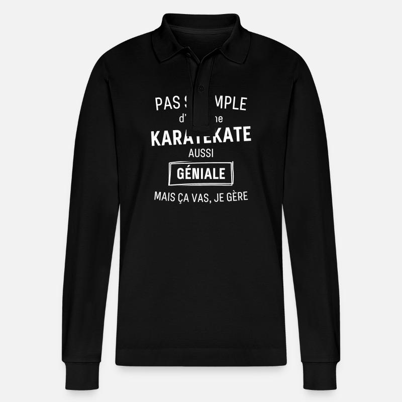 Karatékate GÉNIALE - Polo à manches longues bio PREPSTER Stanley/Stella Unisexe - noir