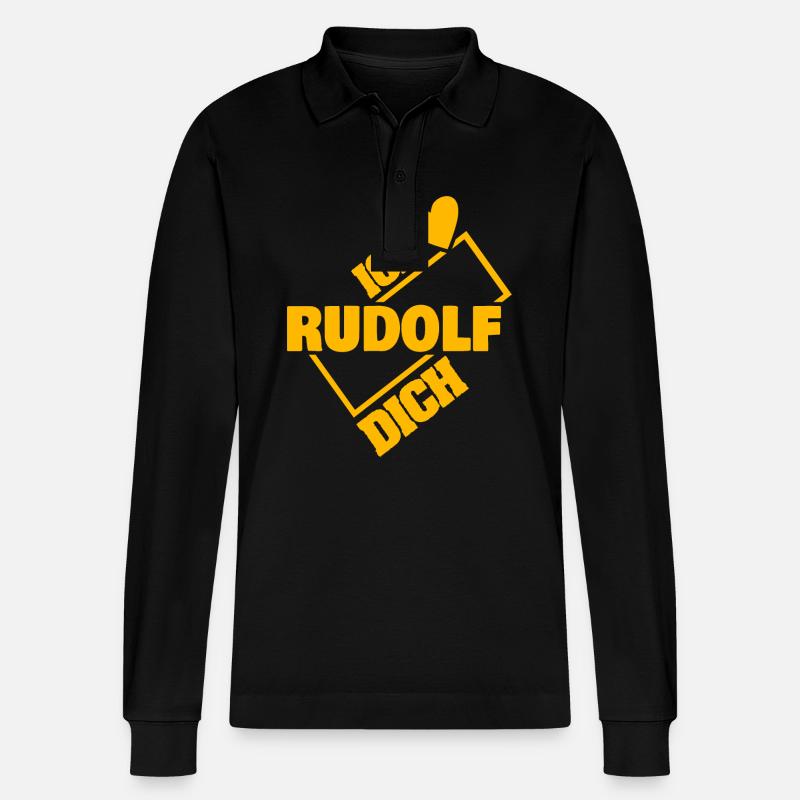Rudolf - Stanley/Stella Unisex Bio-Langarm-Poloshirt Prepster - Schwarz